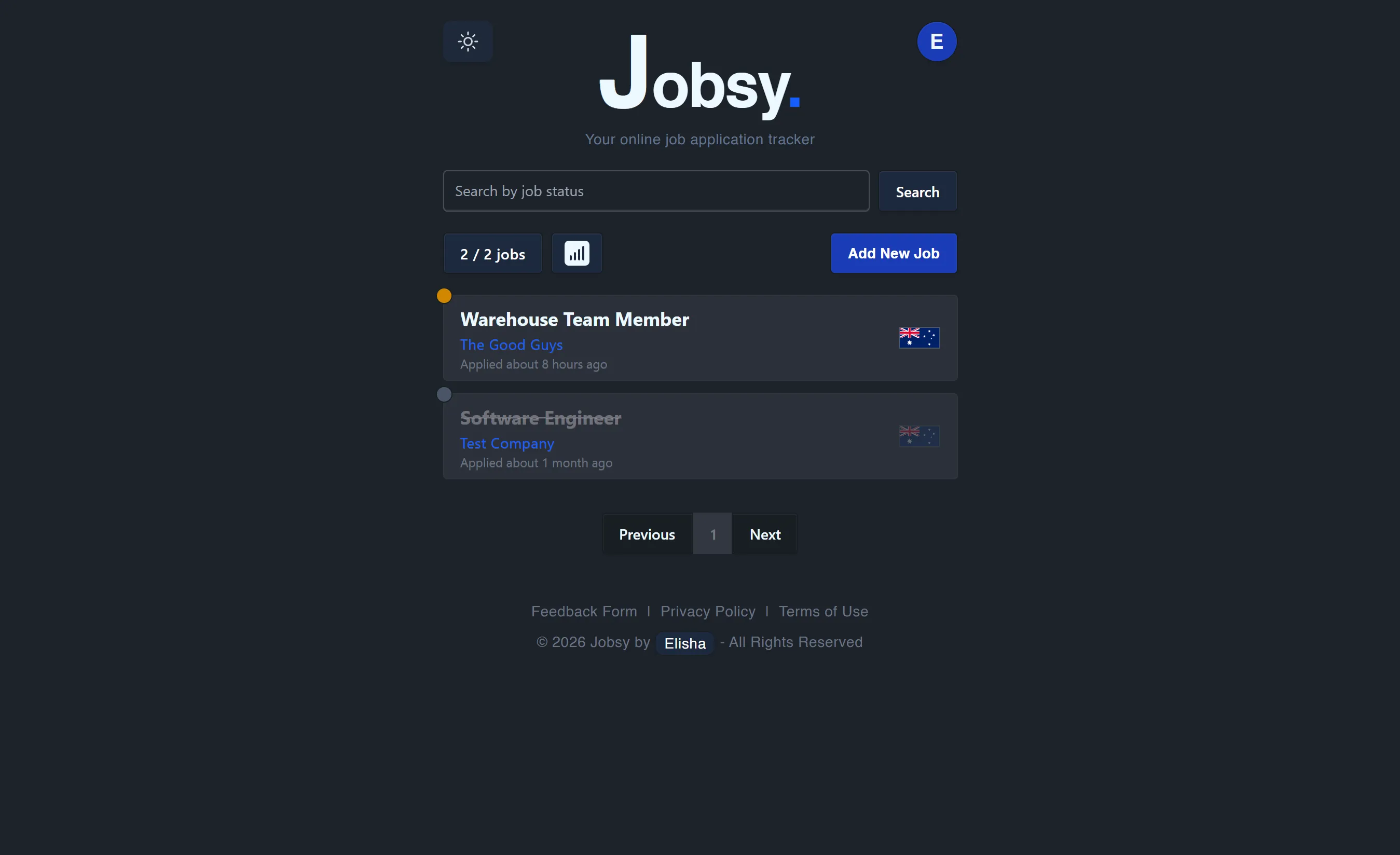 Jobsy Homepage